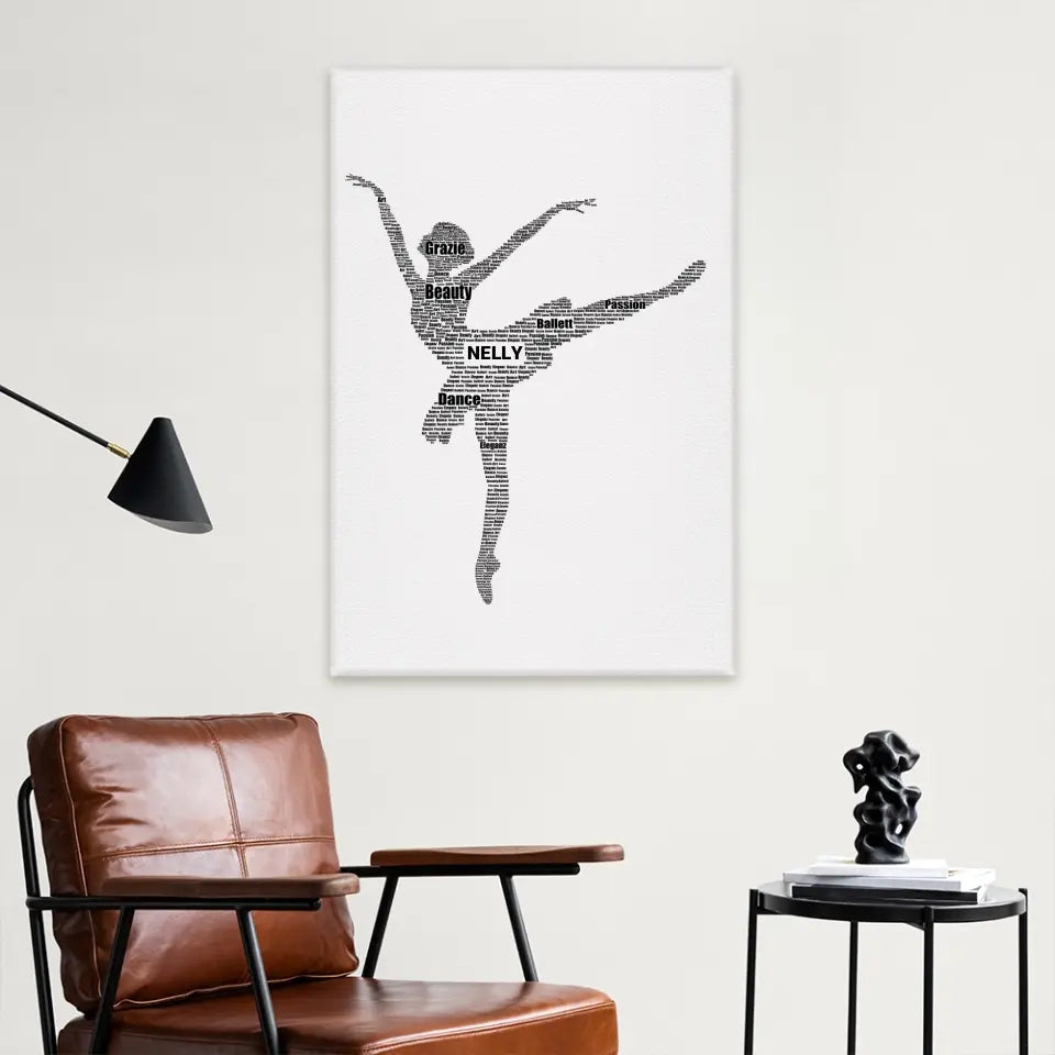 Ballerina - Personalisierte Leinwand