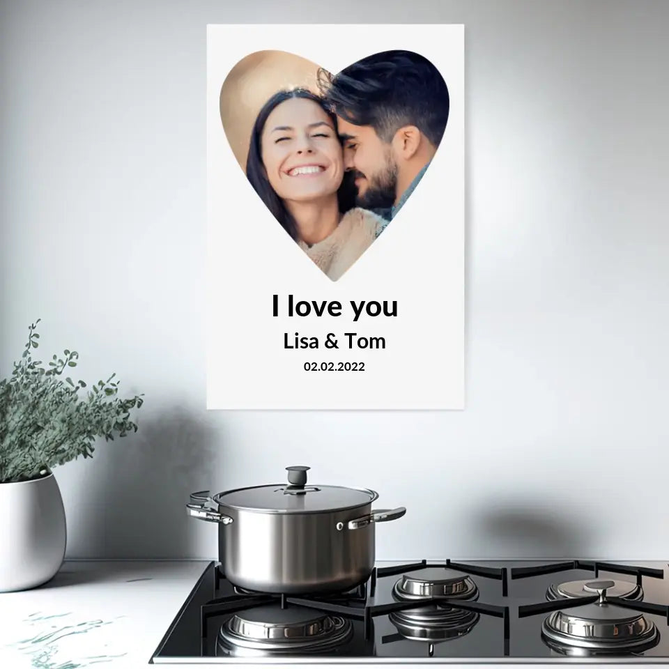 I love you - Personalisiertes Fotoposter