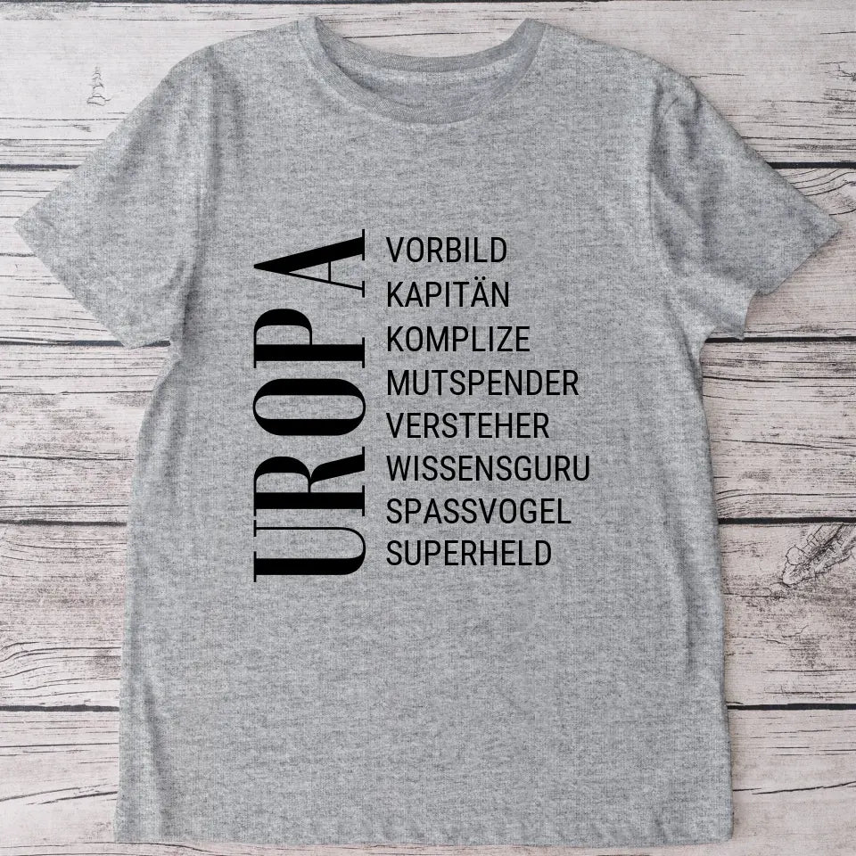Lieblingsmensch Uropa - Personalisiertes T-Shirt