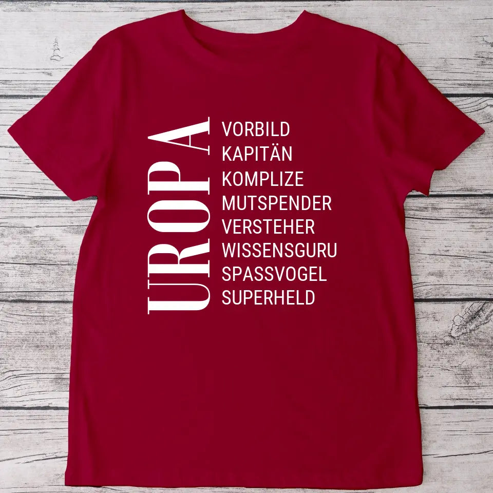 Lieblingsmensch Uropa - Personalisiertes T-Shirt