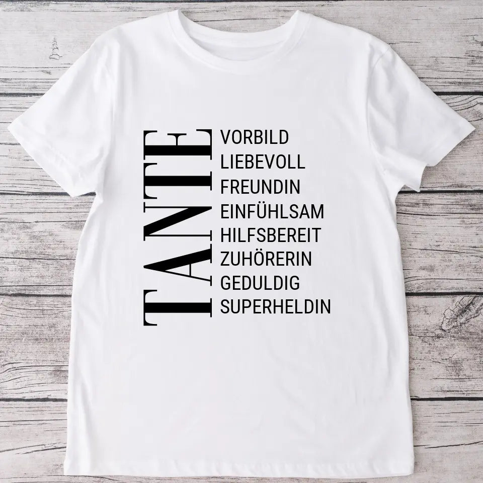 Lieblingsmensch Tante - Personalisiertes T-Shirt