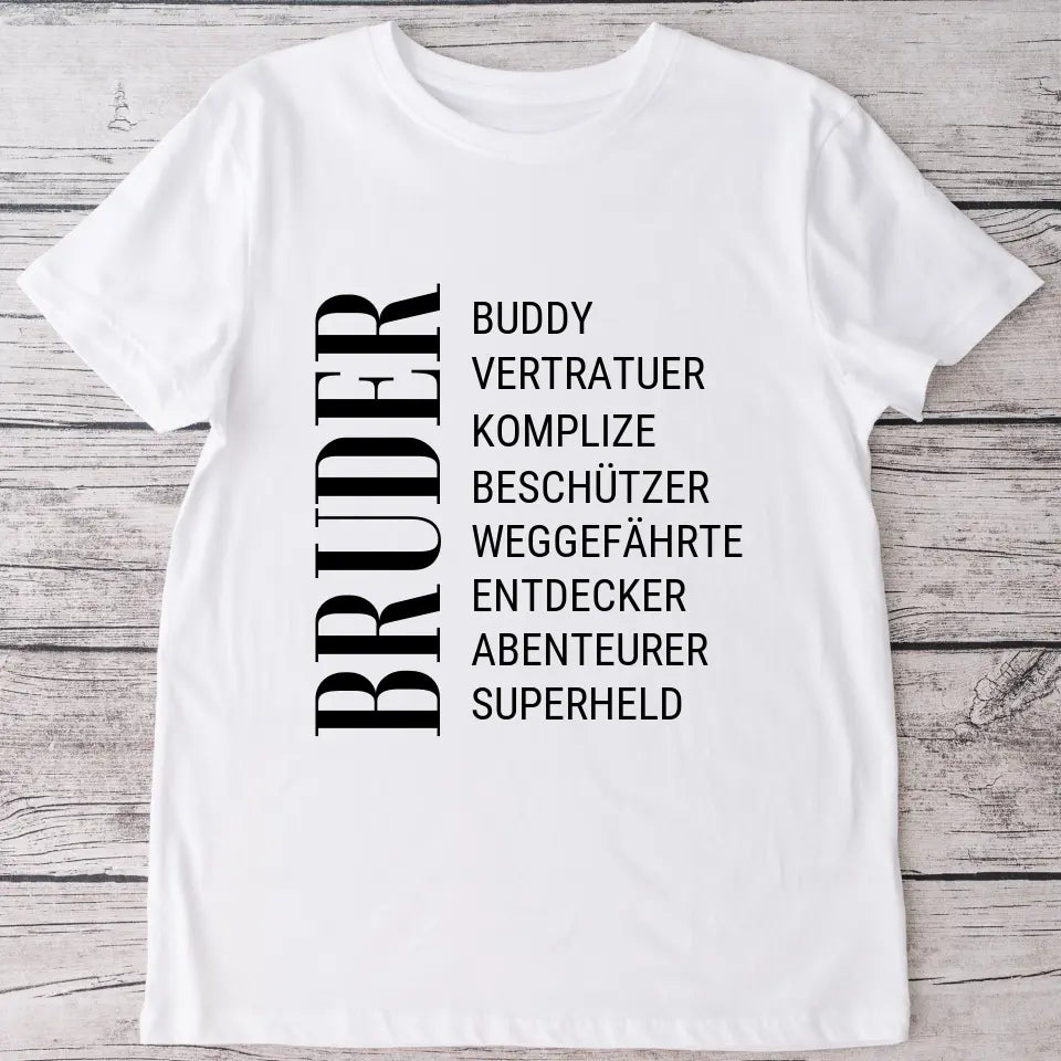Lieblingsmensch Bruder - Personalisiertes T-Shirt