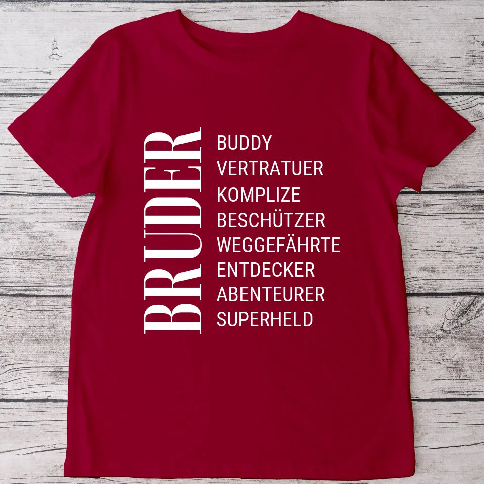 Lieblingsmensch Bruder - Personalisiertes T-Shirt
