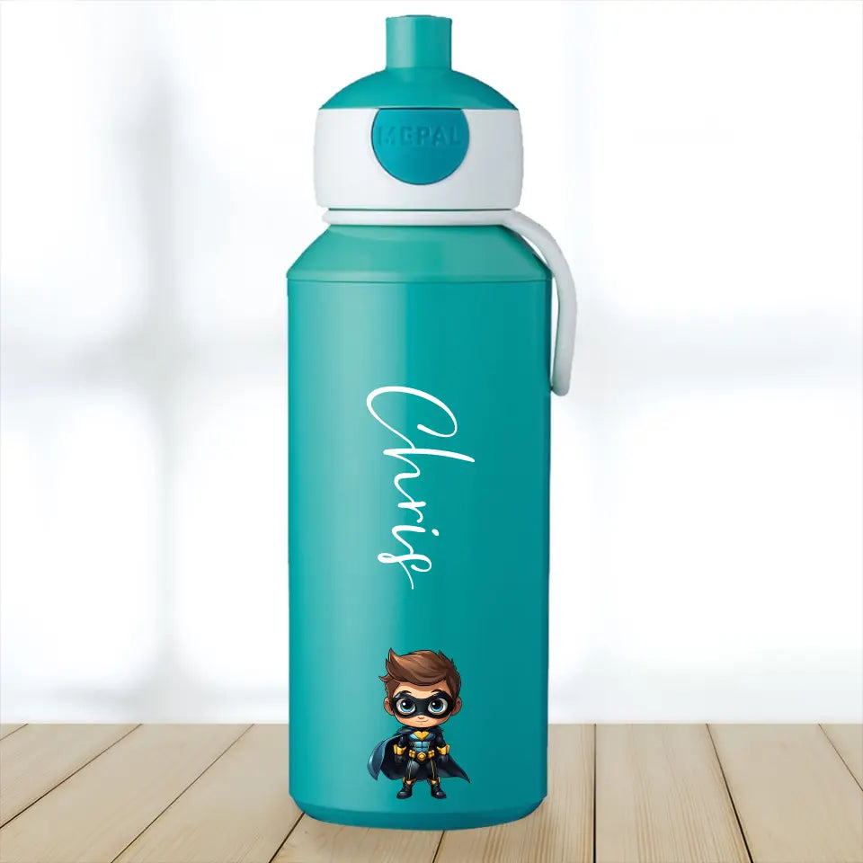 Superhelden - Personalisierte Trinkflasche für Kinder