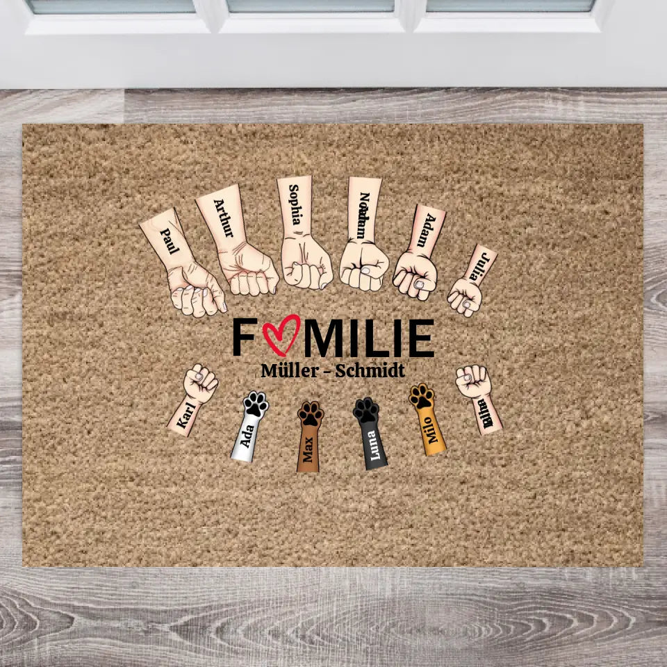 Familienbande - Personalisierte Fußmatte