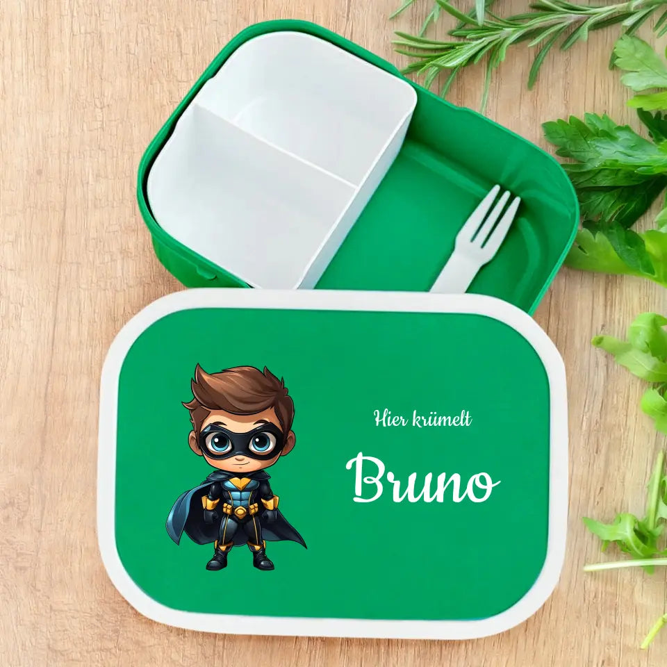 Superhelden Lunchbox - Personalisierte Brotdose für Kinder