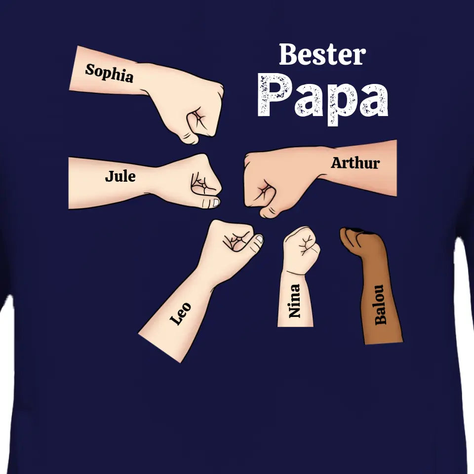 Bester Papa Faustcheck - Personalisierter Hoodie