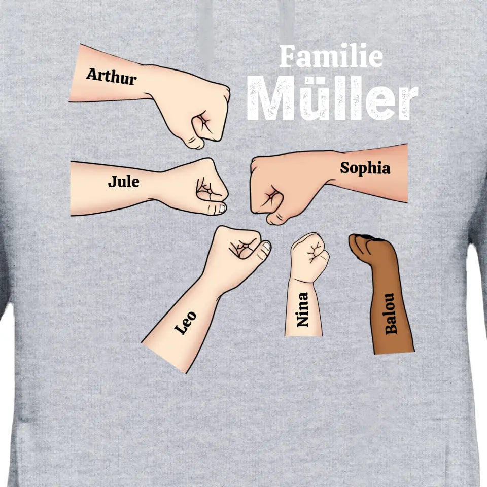 Family Fist Check - Personalized Hoodie