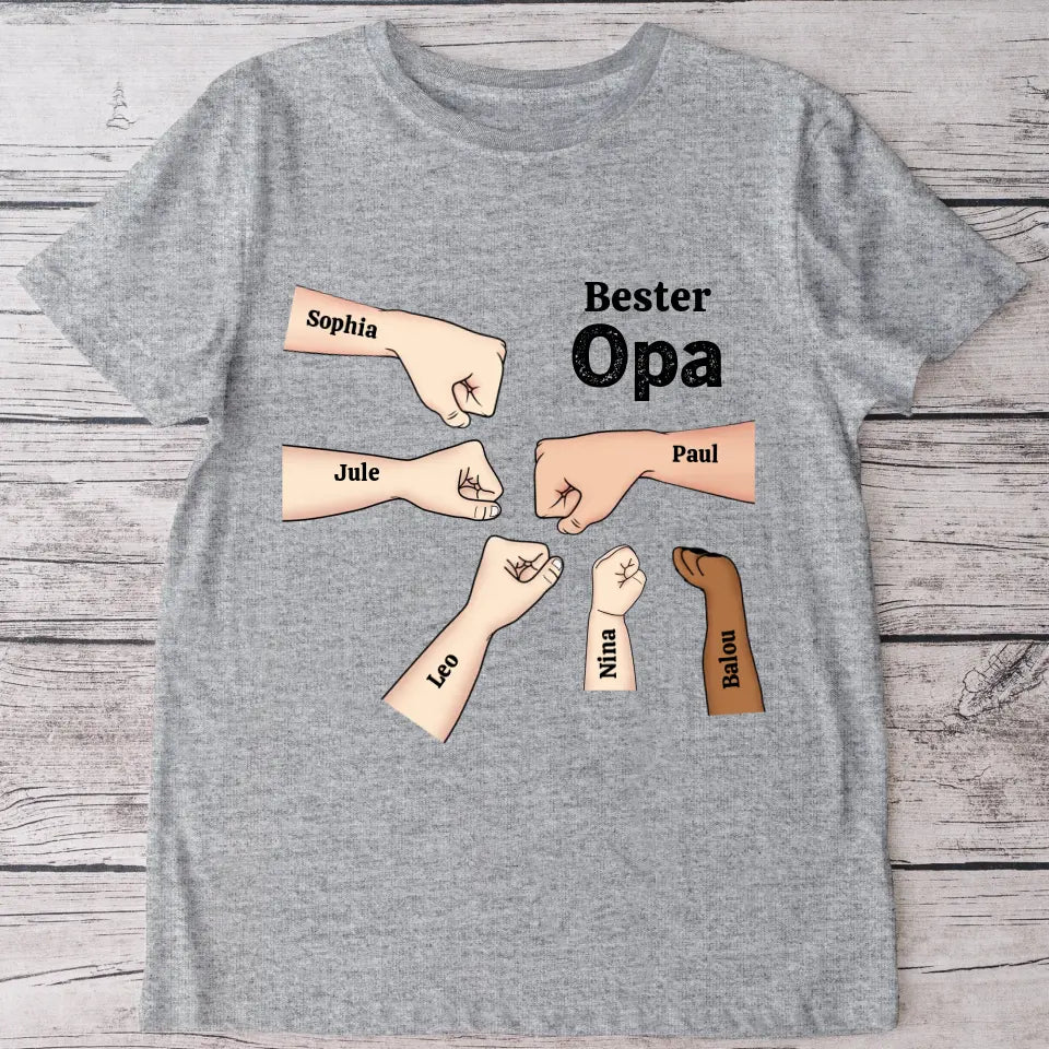Bester Opa Faustcheck - Personalisiertes T-Shirt