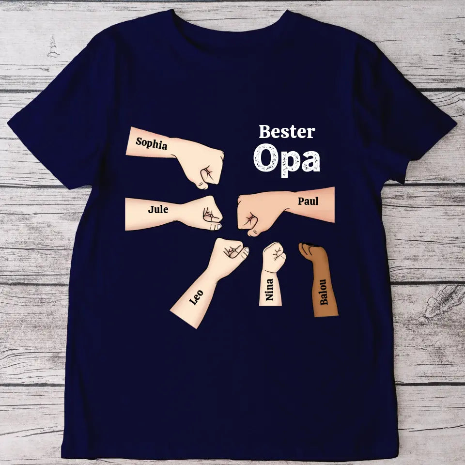 Bester Opa Faustcheck - Personalisiertes T-Shirt