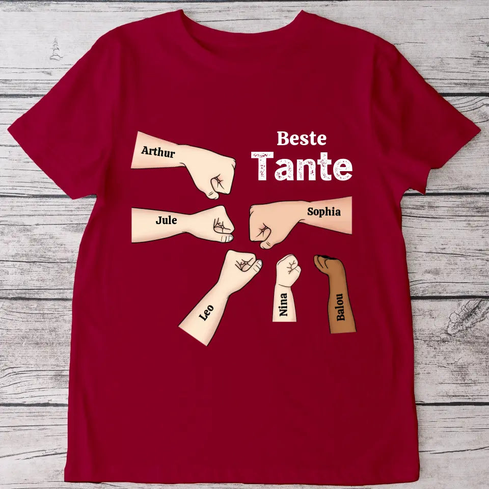 Beste Tante Faustcheck - Personalisiertes T-Shirt