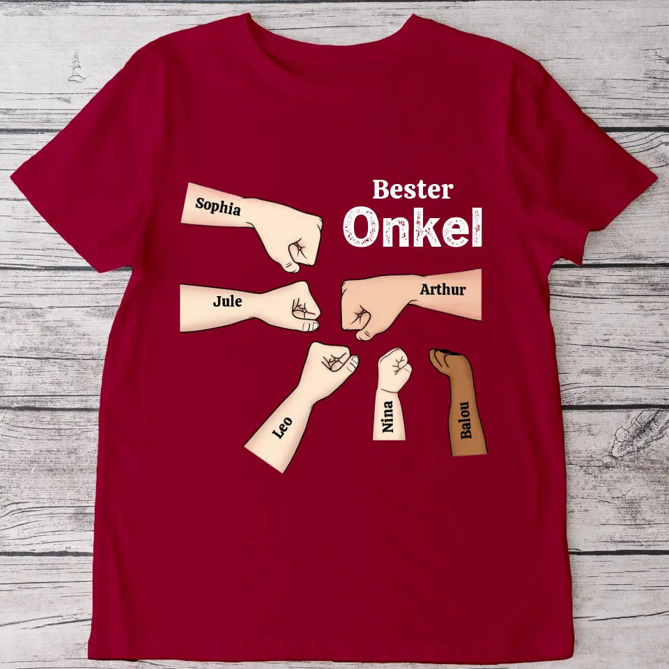 Bester Onkel Faustcheck - Personalisiertes T-Shirt
