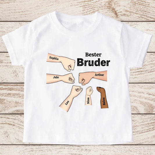 Meilleur contrôle de poing de frère - T-shirt personnalisé pour enfants