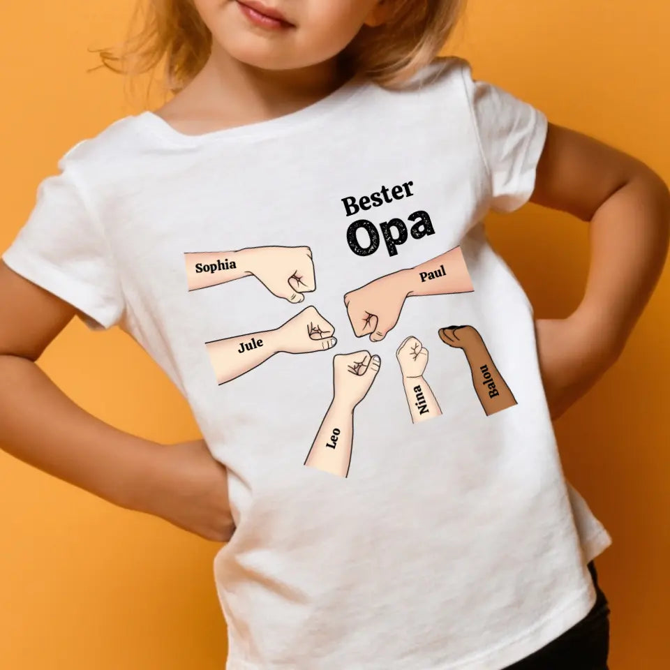 Bester Opa Faustcheck - Personalisiertes Kinder T-Shirt
