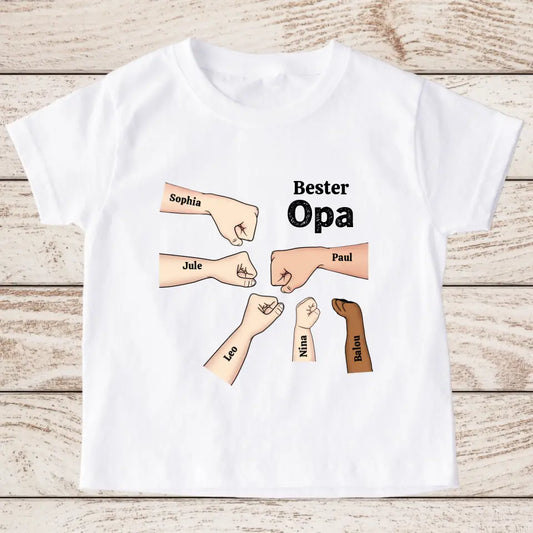 Meilleur chèque de poing de grand-père - Personnalisé T-shirt enfant