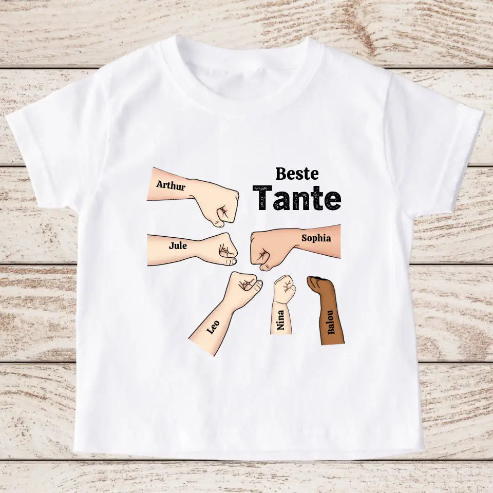 Beste Tante Faustcheck - Personalisiertes Kinder T-Shirt