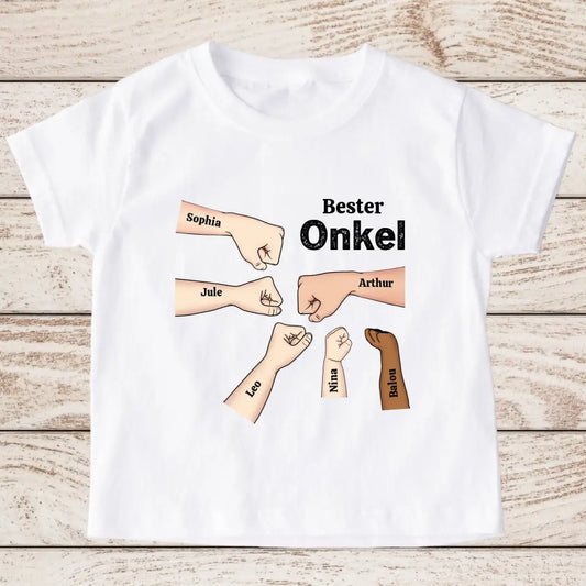 Bester Onkel Faustcheck - Personalisiertes Kinder T-Shirt