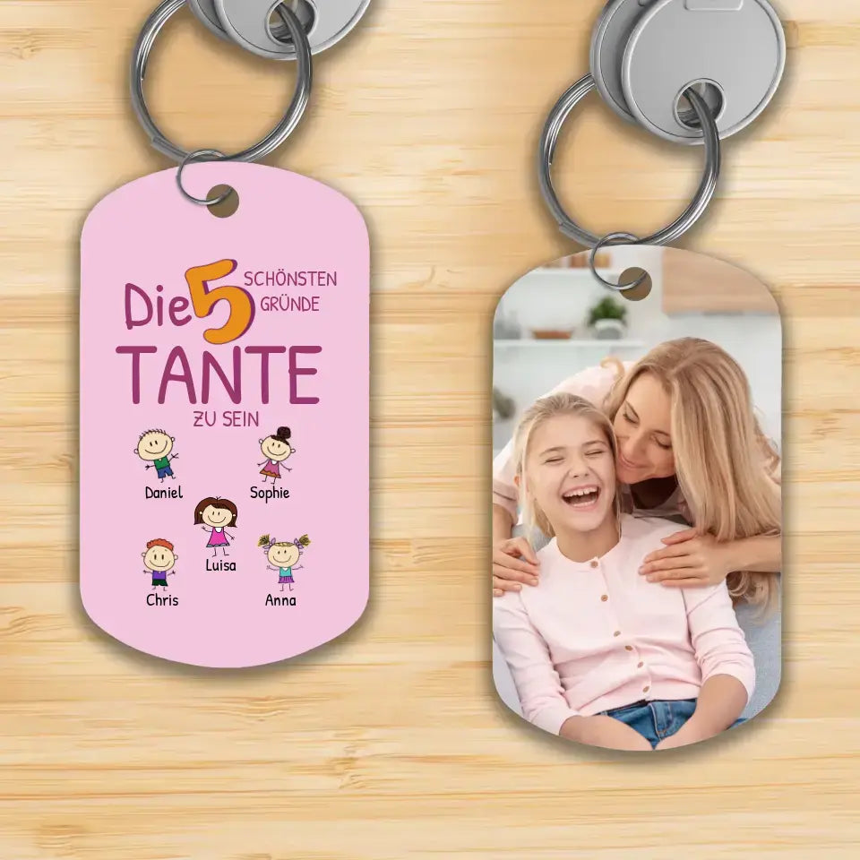 Familienliebe Tante - Personalisierte Schlüsselanhänger