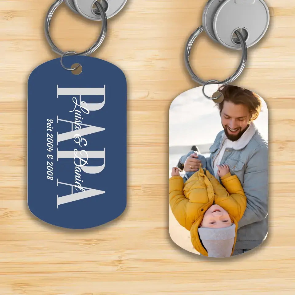 Herzensmenschen Papa - Personalisierter Schlüsselanhänger
