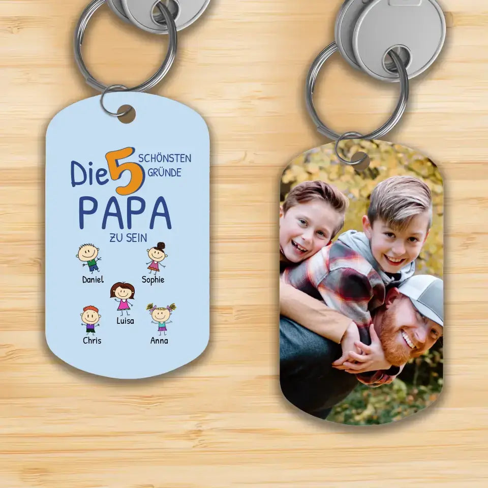 Familienliebe Papa - Personalisierter Schlüsselanhänger