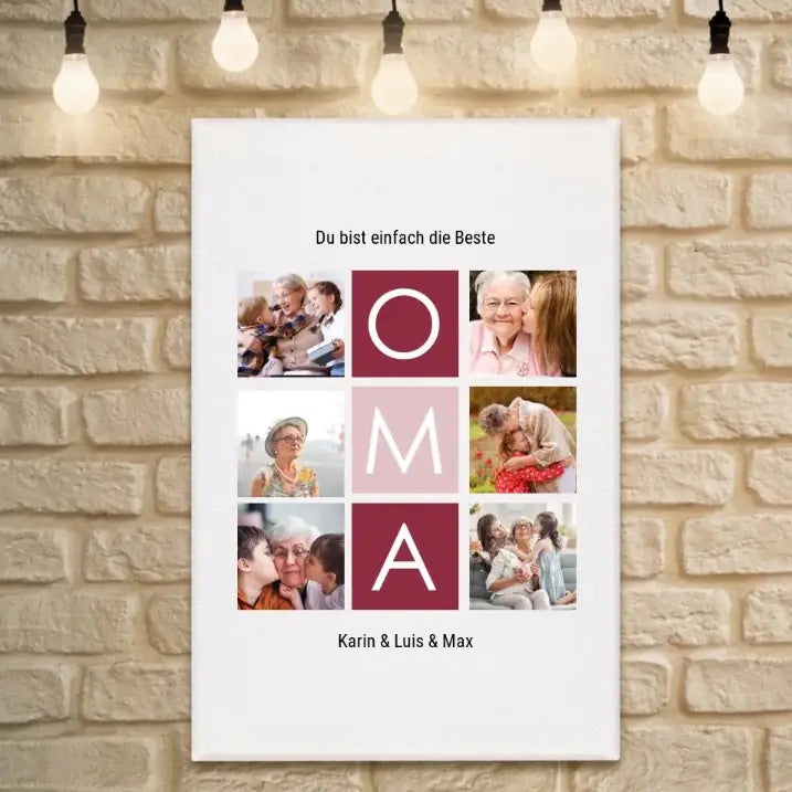 Wandbild Oma - Personalisierte Leinwand