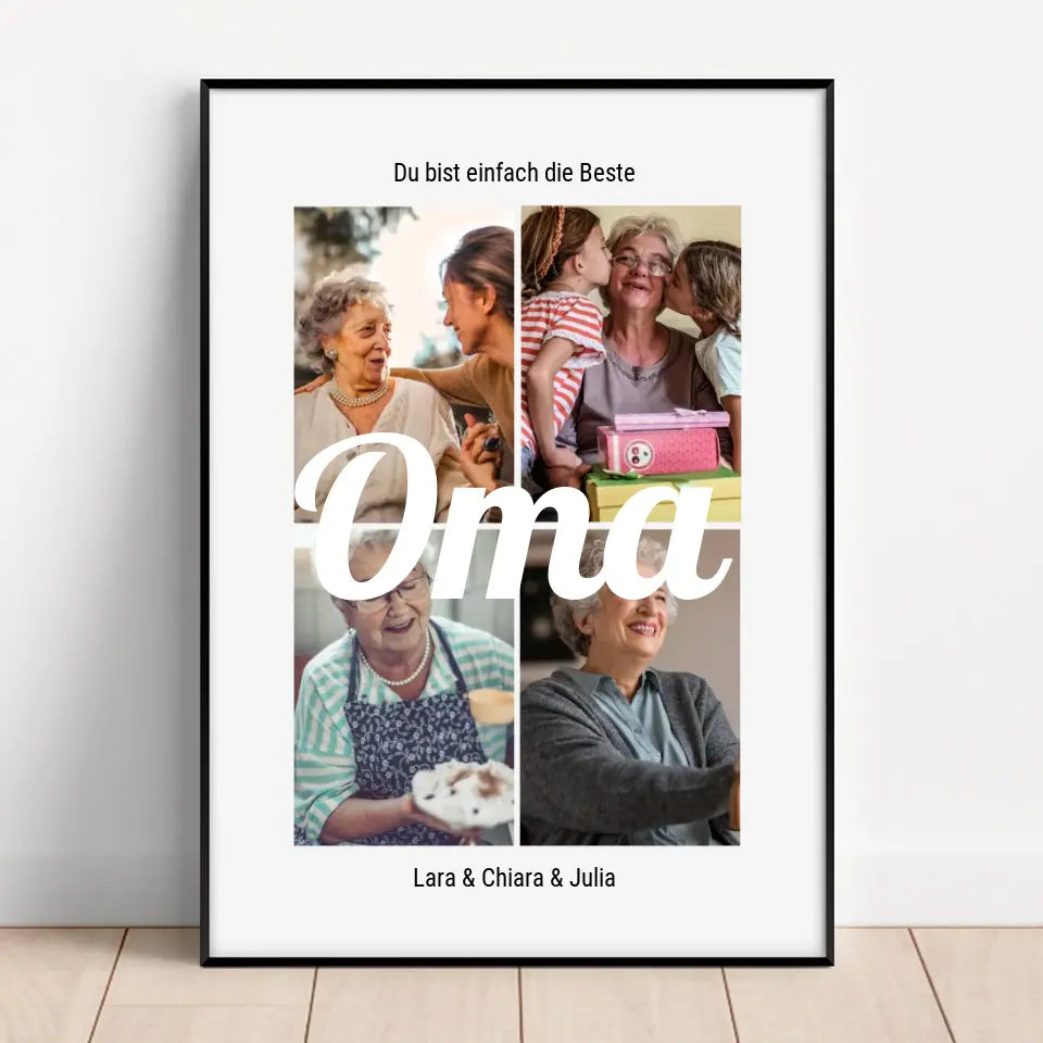 Einfach die beste Oma - Personalisiertes Poster