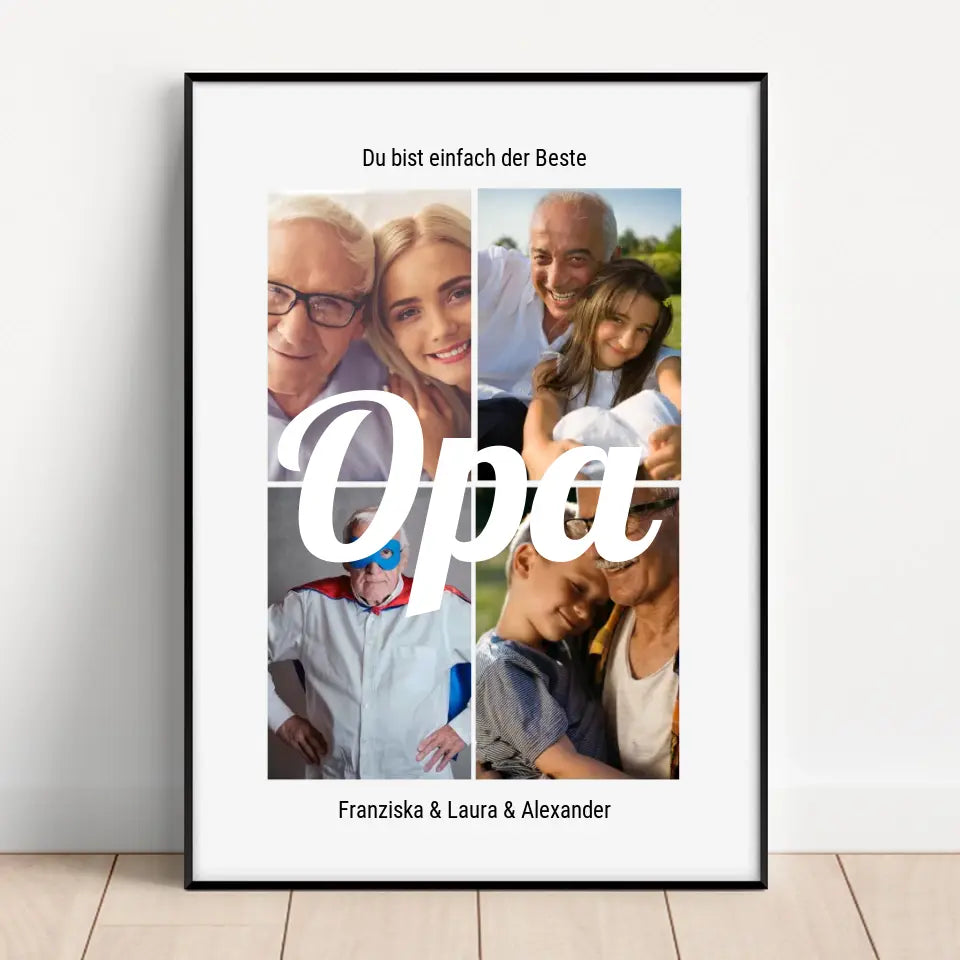Einfach der beste Opa - Personalisiertes Poster