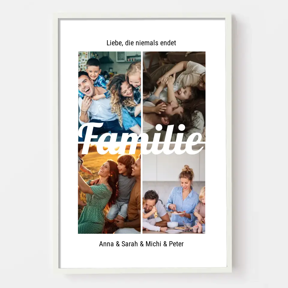Familienfotos - Personalisiertes Poster
