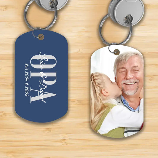 Herzensmenschen Opa - Personalisierter Schlüsselanhänger