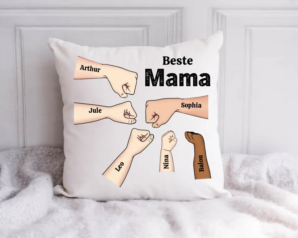 Beste Mama Faustcheck -  Personalisiertes Kissen