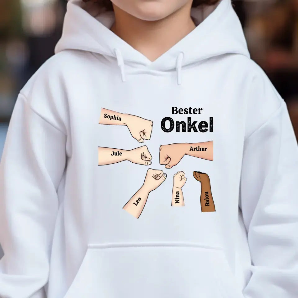Best Uncle Fist Check - Personalized Kids Hoodie