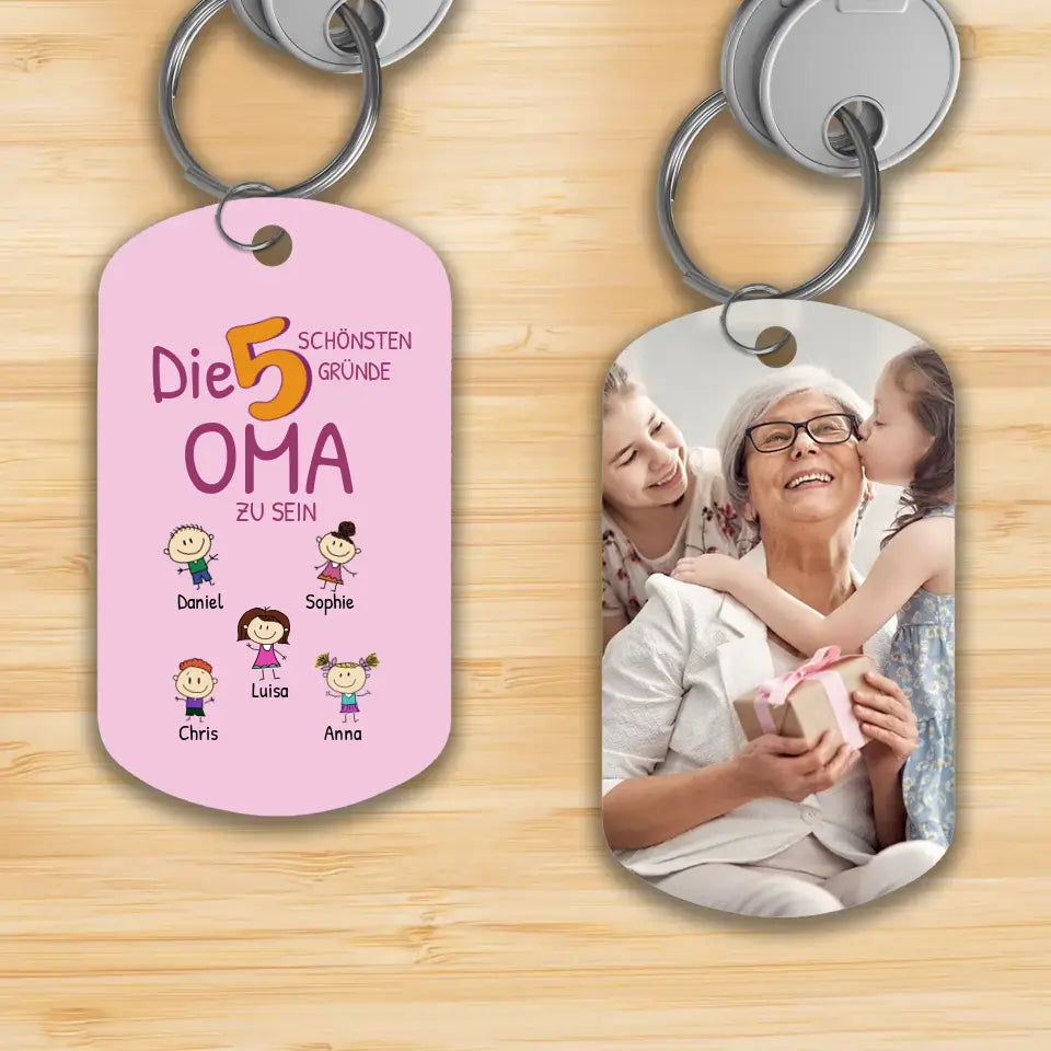 Familienliebe Oma - Personalisierte Schlüsselanhänger