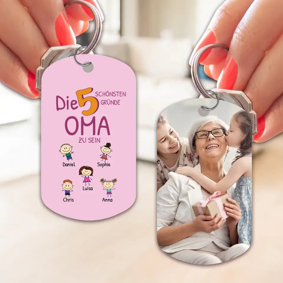 Familienliebe Oma - Personalisierte Schlüsselanhänger