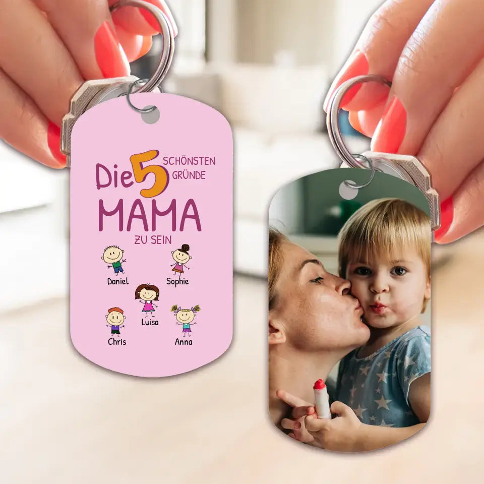 Familienliebe Mama - Personalisierter Schlüsselanhänger