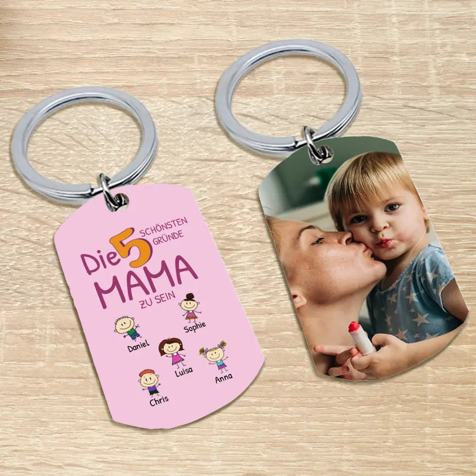 Familienliebe Mama - Personalisierter Schlüsselanhänger