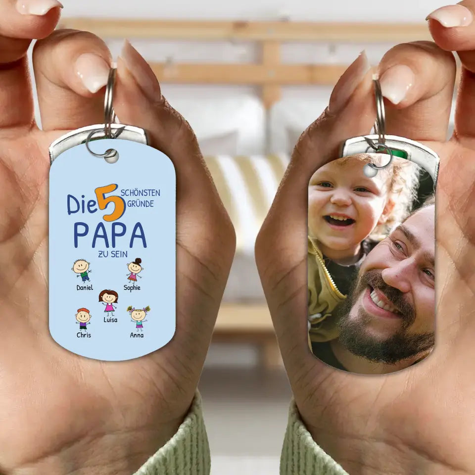 Familienliebe Papa - Personalisierter Schlüsselanhänger