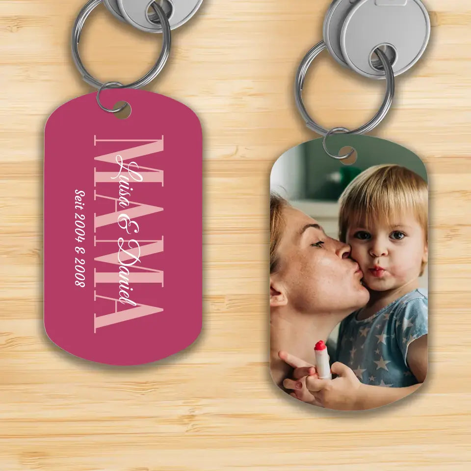Herzensmenschen Mama - Personalisierter Schlüsselanhänger