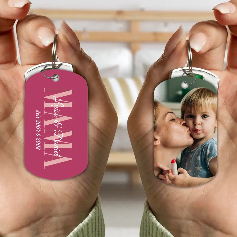Herzensmenschen Mama - Personalisierter Schlüsselanhänger