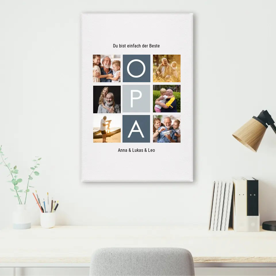Wandbild Opa - Personalisierte Leinwand