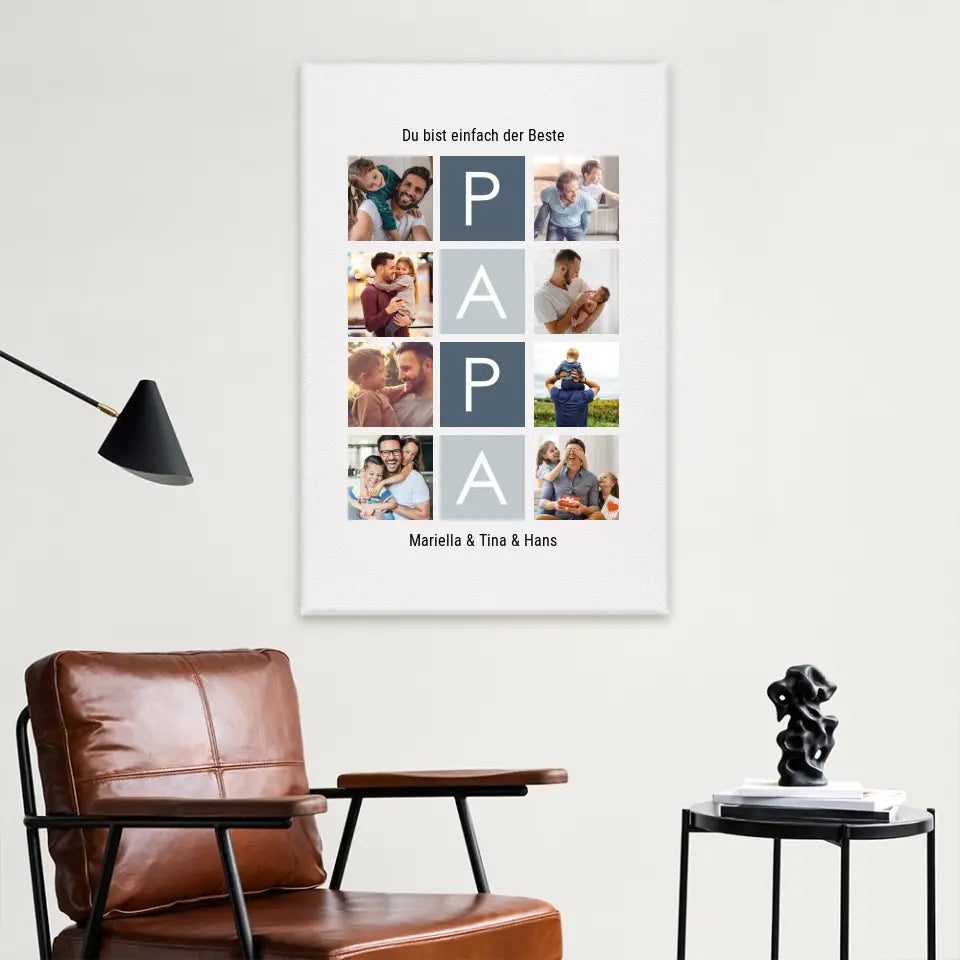 Wandbild Papa - Personalisierte Leinwand