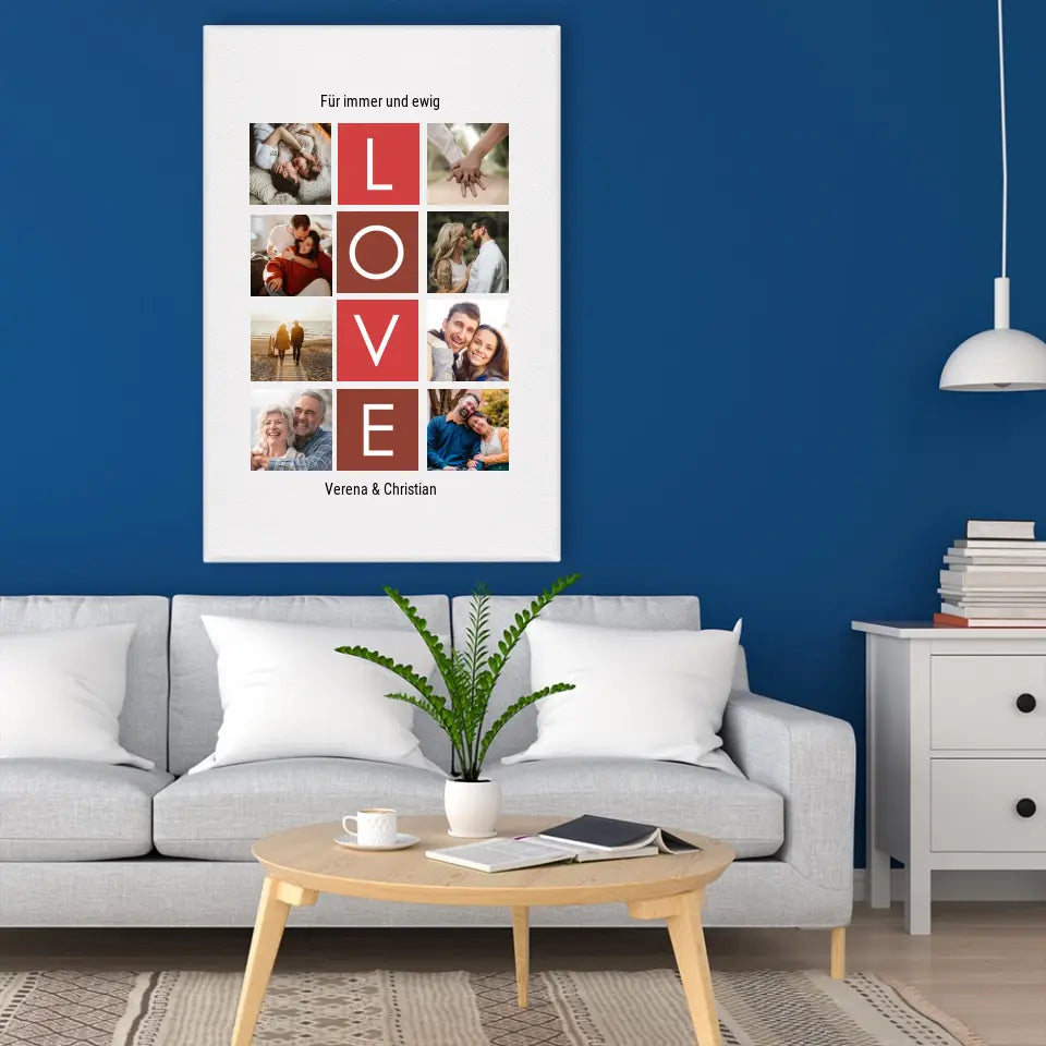 Wandbild Love - Personalisierte Leinwand