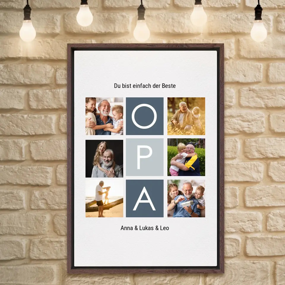 Wandbild Opa - Personalisierte Leinwand