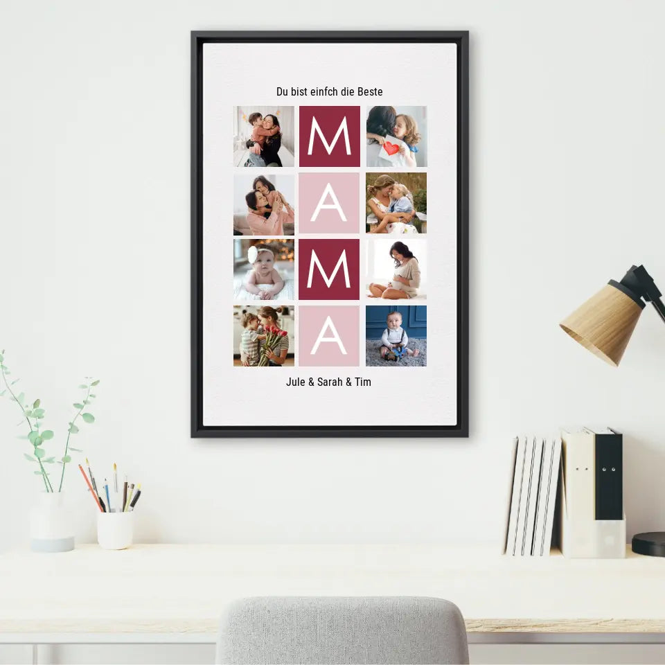 Wandbild Mama - Personalisierte Leinwand