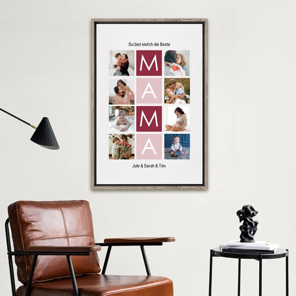 Wandbild Mama - Personalisierte Leinwand