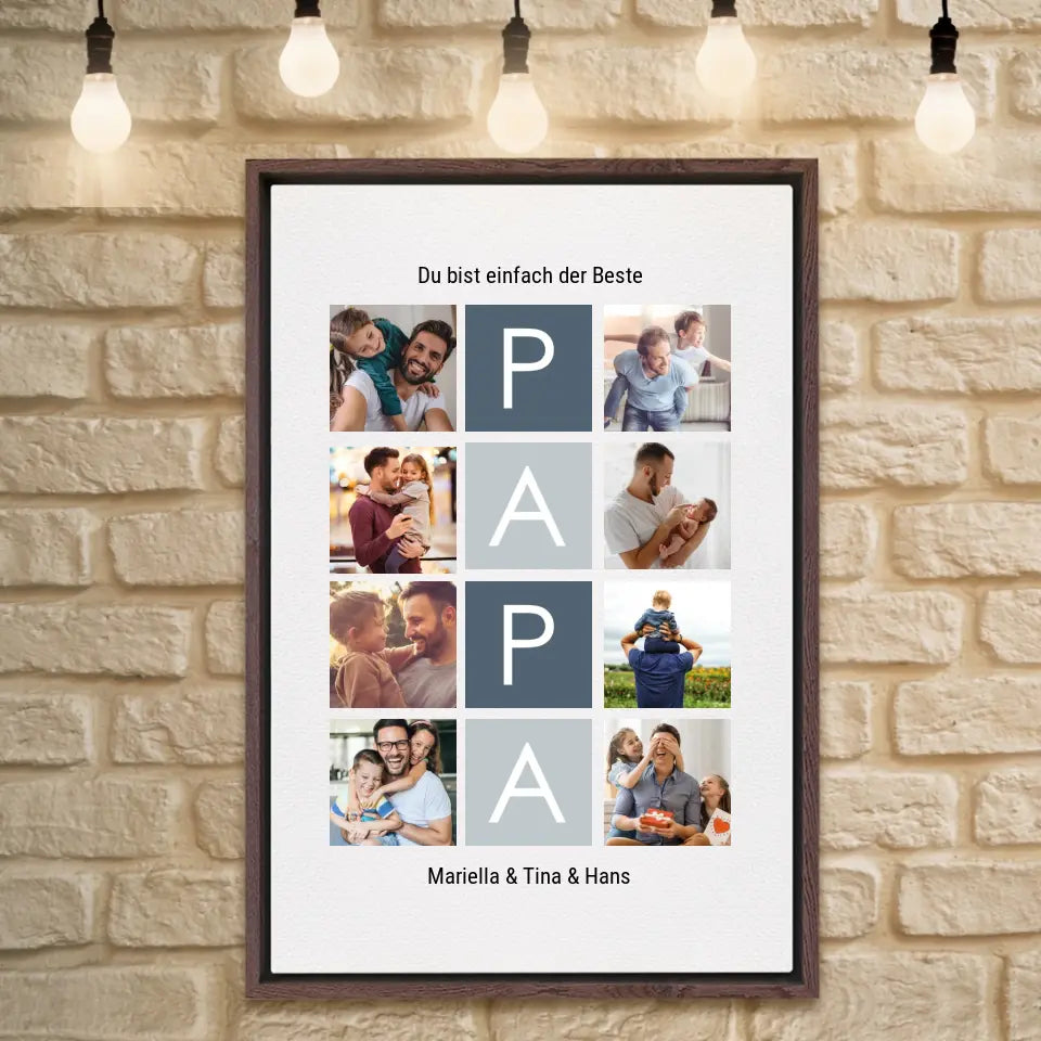 Wandbild Papa - Personalisierte Leinwand