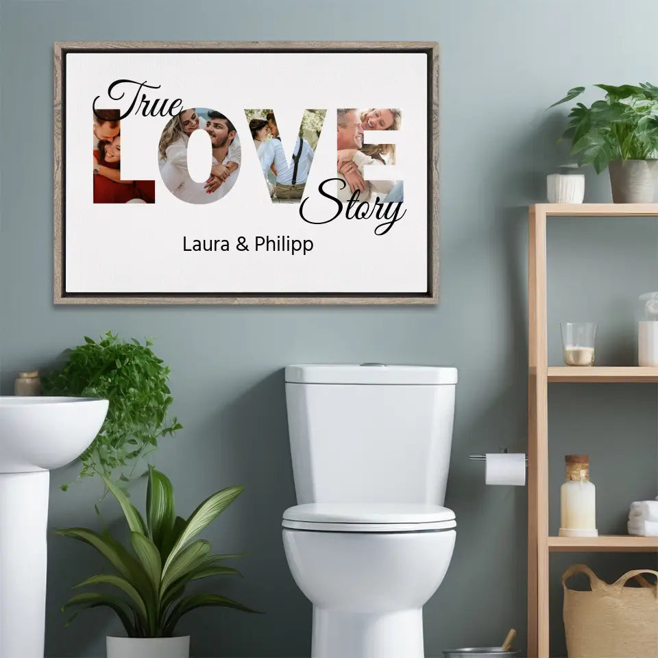 Wandbild Love Story - Personalisierte Leinwand