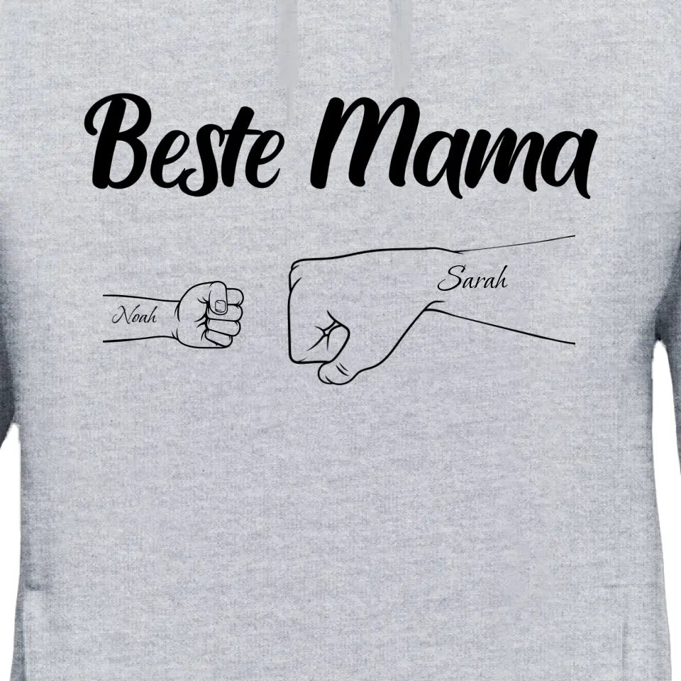 Beste Mama "Fäuste" - Personalisierter Hoodie