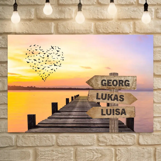 Signpost for Families - Personalized Canvas