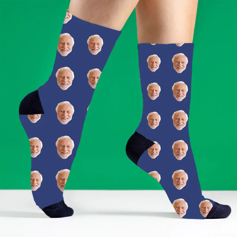 Dein Gesicht auf Socken Opa - Personalisierte Socken