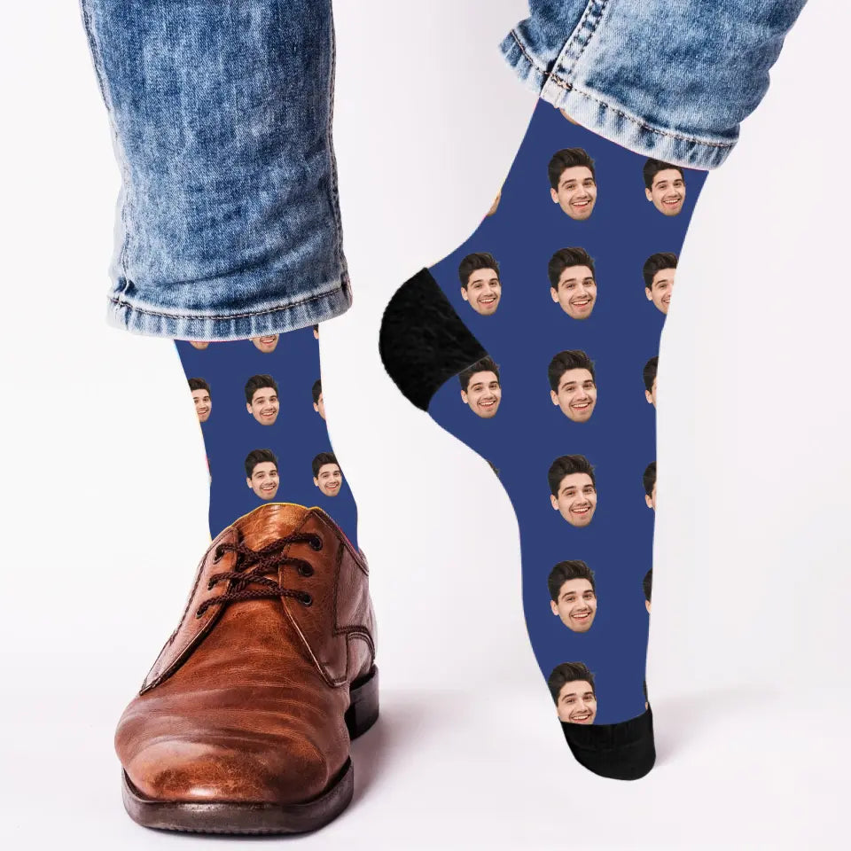 Dein Gesicht auf Socken Onkel - Personalisierte Socken